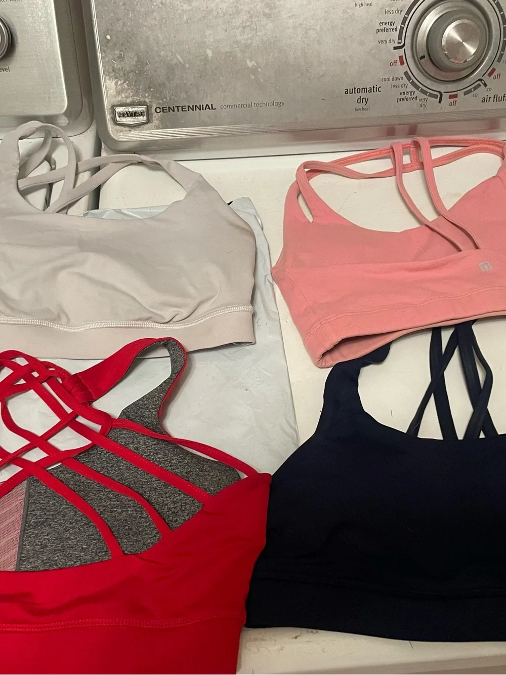 lululemon athletica Strappy Light-Support Sports Bras in Pink, Black, Red, Cream